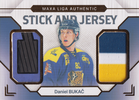Bukač Daniel 24-25 GOAL Cards Maxa liga Stick and Jersey Gold #SJ-3