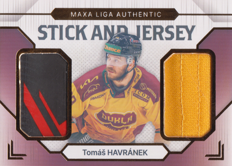 Havránek Tomáš 24-25 GOAL Cards Maxa liga Stick and Jersey Gold #SJ-11