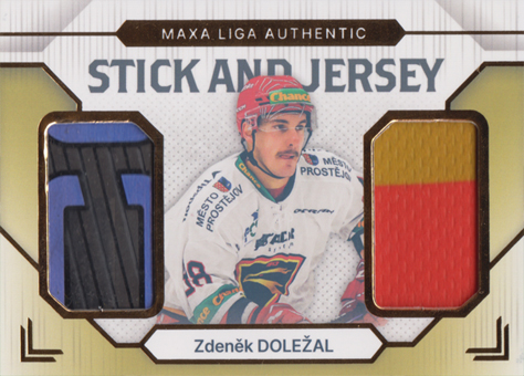Doležal Zdeněk 24-25 GOAL Cards Maxa liga Stick and Jersey Gold #SJ-19