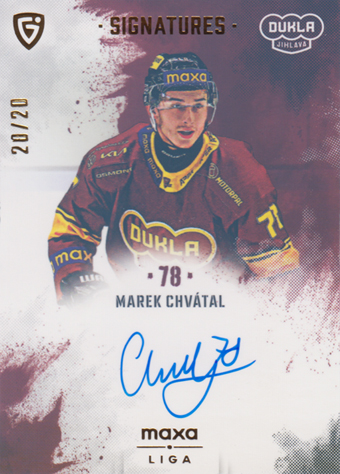 Chvátal Marek 24-25 GOAL Cards Maxa liga Signatures Gold #S-JI3