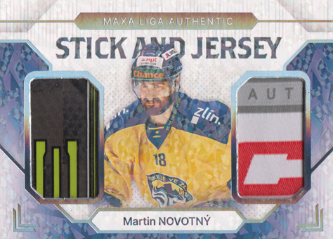 Novotný Martin 24-25 GOAL Cards Maxa liga Stick and Jersey Neon #SJ-4