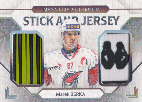 Berka Marek 24-25 GOAL Cards Maxa liga Stick and Jersey Neon #SJ-26