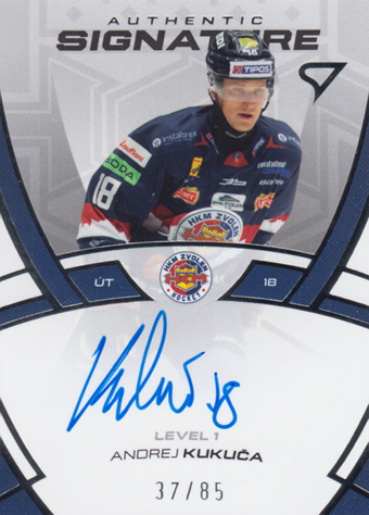 Kukuča Andrej 24-25 Tipos Extraliga Authentic Signature Level 1 #SL1-AK