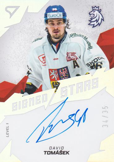 Tomášek David 2025 Hokejové Česko Signed Stars Level 1 #SS1-DT