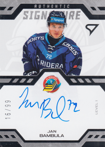 Bambula Jan 24-25 Tipsport Extraliga Authentic Signature Level 1 #SL1-JB