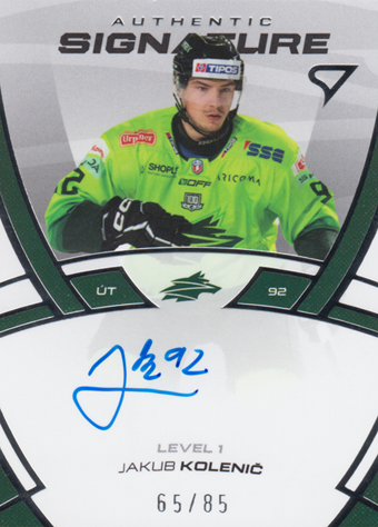 Kolenič Jakub 24-25 Tipos Extraliga Authentic Signature Level 1 #SL1-JK