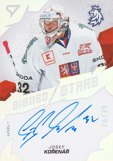 Kořenář Josef 2025 Hokejové Česko Signed Stars Level 1 #SS1-JK
