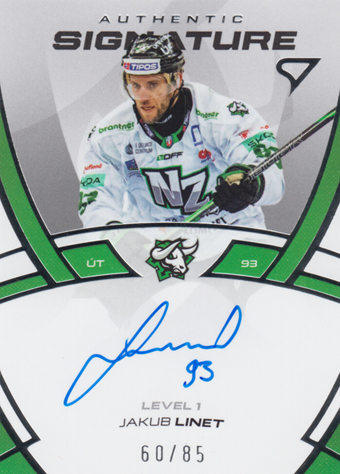 Linet Jakub 24-25 Tipos Extraliga Authentic Signature Level 1 #SL1-JL