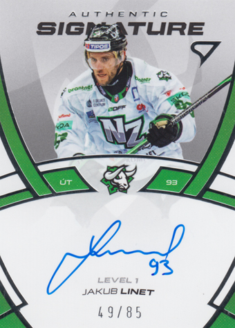 Linet Jakub 24-25 Tipos Extraliga Authentic Signature Level 1 #SL1-JL