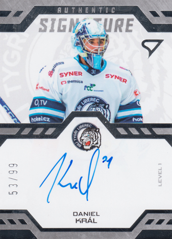 Král Daniel 24-25 Tipsport Extraliga Authentic Signature Level 1 #SL1-KR