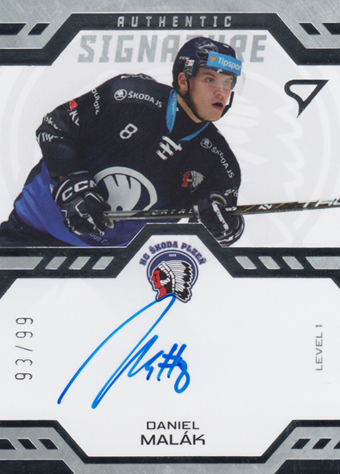 Malák Daniel 24-25 Tipsport Extraliga Authentic Signature Level 1 #SL1-ML
