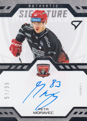 Moravec Petr 24-25 Tipsport Extraliga Authentic Signature Level 1 #SL1-MR