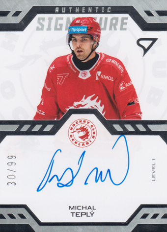 Teplý Michal 24-25 Tipsport Extraliga Authentic Signature Level 1 #SL1-MT
