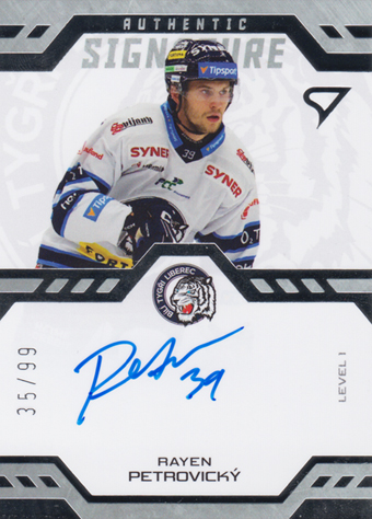 Petrovický Rayen 24-25 Tipsport Extraliga Authentic Signature Level 1 #SL1-RP