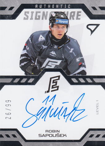 Sapoušek Robin 24-25 Tipsport Extraliga Authentic Signature Level 1 #SL1-RS