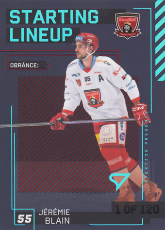 Blain Jérémie 23-24 Tipsport Extraliga Starting Lineup 1st Period #SL-08