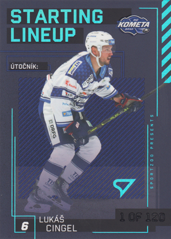 Cingel Lukáš 23-24 Tipsport Extraliga Starting Lineup 1st Period #SL-40