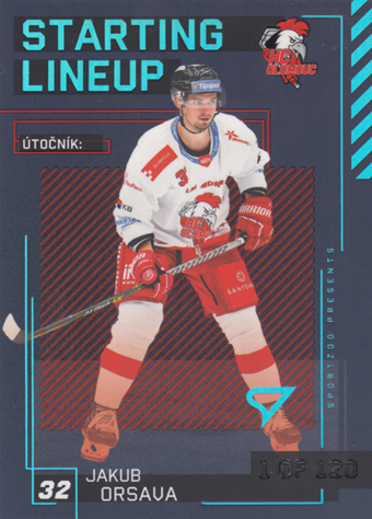 Orsava Jakub 23-24 Tipsport Extraliga Starting Lineup 1st Period #SL-48