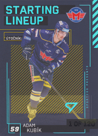 Kubík Adam 23-24 Tipsport Extraliga Starting Lineup 1st Period #SL-77