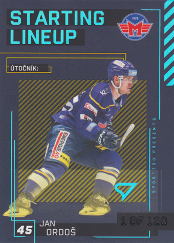 Ordoš Jan 23-24 Tipsport Extraliga Starting Lineup 1st Period #SL-78