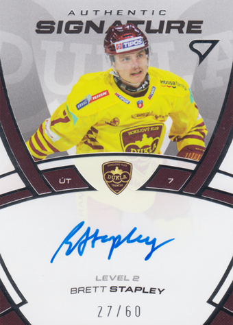 Stapley Brett 24-25 Tipos Extraliga Authentic Signature Level 2 #SL2-BS