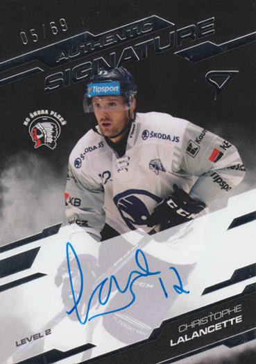 Lalancette Christophe 25-26 Tipsport Extraliga Authentic Signature Level 2 #SL2-CL