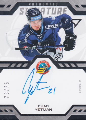 Yetman Chad 24-25 Tipsport Extraliga Authentic Signature Level 2 #SL2-CY