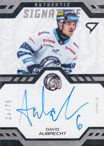 Aubrecht David 24-25 Tipsport Extraliga Authentic Signature Level 2 #SL2-DA