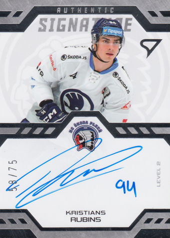 Rubīns Kristiāns 24-25 Tipsport Extraliga Authentic Signature Level 2 #SL2-KR