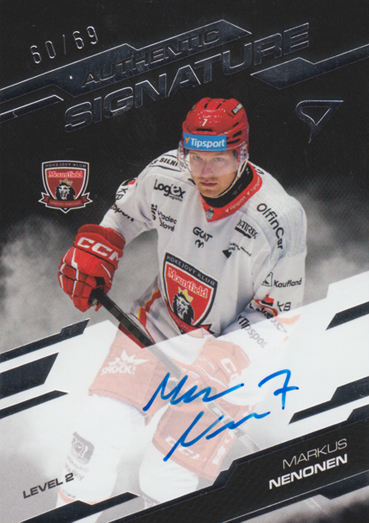 Nenonen Markus 25-26 Tipsport Extraliga Authentic Signature Level 2 #SL2-MN