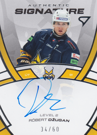 Džugan Róbert 24-25 Tipos Extraliga Authentic Signature Level 2 #SL2-RD