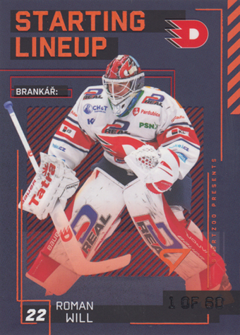 Will Roman 23-24 Tipsport Extraliga Starting Lineup 2nd Period #SL-13