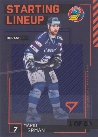 Grman Mário 23-24 Tipsport Extraliga Starting Lineup 2nd Period #SL-20