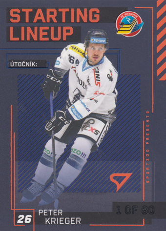 Krieger Peter 23-24 Tipsport Extraliga Starting Lineup 2nd Period #SL-23