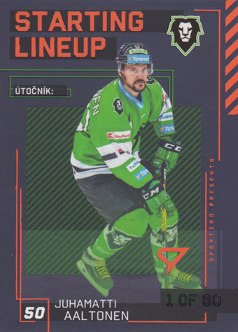 Aaltonen Juhamatti 23-24 Tipsport Extraliga Starting Lineup 2nd Period #SL-58