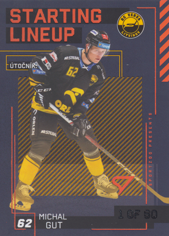 Gut Michal 23-24 Tipsport Extraliga Starting Lineup 2nd Period #SL-64