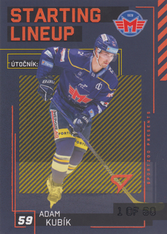 Kubík Adam 23-24 Tipsport Extraliga Starting Lineup 2nd Period #SL-77