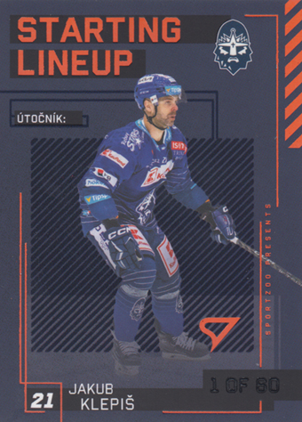 Klepiš Jakub 23-24 Tipsport Extraliga Starting Lineup 2nd Period #SL-82