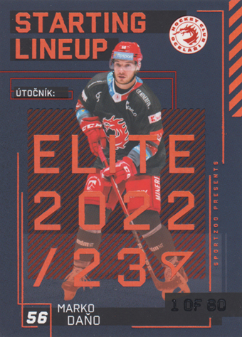 Daňo Marko 23-24 Tipsport Extraliga Starting Lineup 2nd Period #SL-90