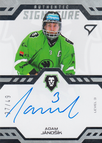 Jánošík Adam 24-25 Tipsport Extraliga Authentic Signature Level 3 #SL3-AJ