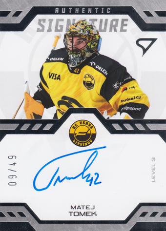 Tomek Matej 24-25 Tipsport Extraliga Authentic Signature Level 3 #SL3-MT