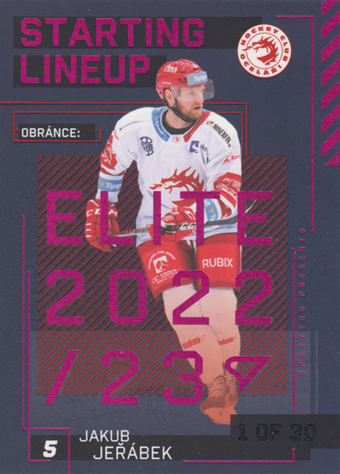 Jeřábek Jakub 23-24 Tipsport Extraliga Starting Lineup 3rd Period #SL-87