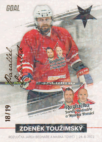 Toužimský Zdeněk 2022 GOAL Cards Rozlučka Slavia Parallel #33