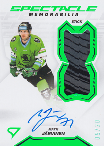 Järvinen Matti 23-24 Tipsport Extraliga Spectacle Memorabilia Green #SM-MJ