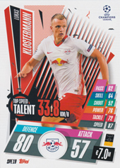 Klostermann Lukas 20-21 Topps Match Attax Extra CL Top Speed Talent #SPE19