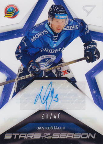 Košťálek Jan 2025 Tipsport ELH Play Off Stars of the Season Auto #SS-KO