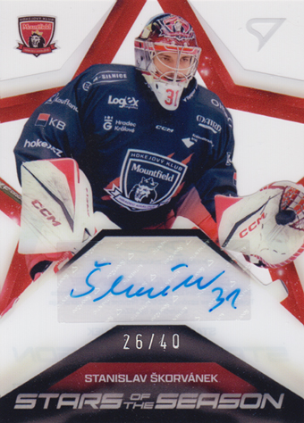 Škorvánek Stanislav 2025 Tipsport ELH Play Off Stars of the Season Auto #SS-SS