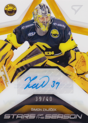 Zajíček Šimon 2025 Tipsport ELH Play Off Stars of the Season Auto #SS-SZ