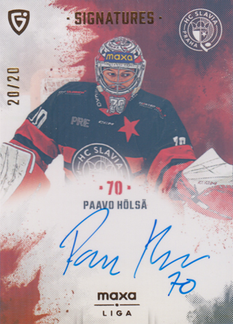 Hölsä Paavo 24-25 GOAL Cards Maxa liga Signatures Gold #S-SL1