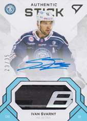 Švarný Ivan 20-21 Tipos Extraliga Authentic Stick Auto #ST12